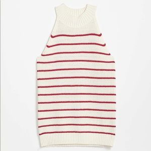 NWT Loft Shimmer Stripe Stitchy Halter Sweater